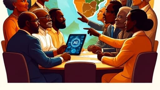 ИИ-иллюстрация к материалу: Африканские страны требуют участия в разработке стандартов безопасности AI